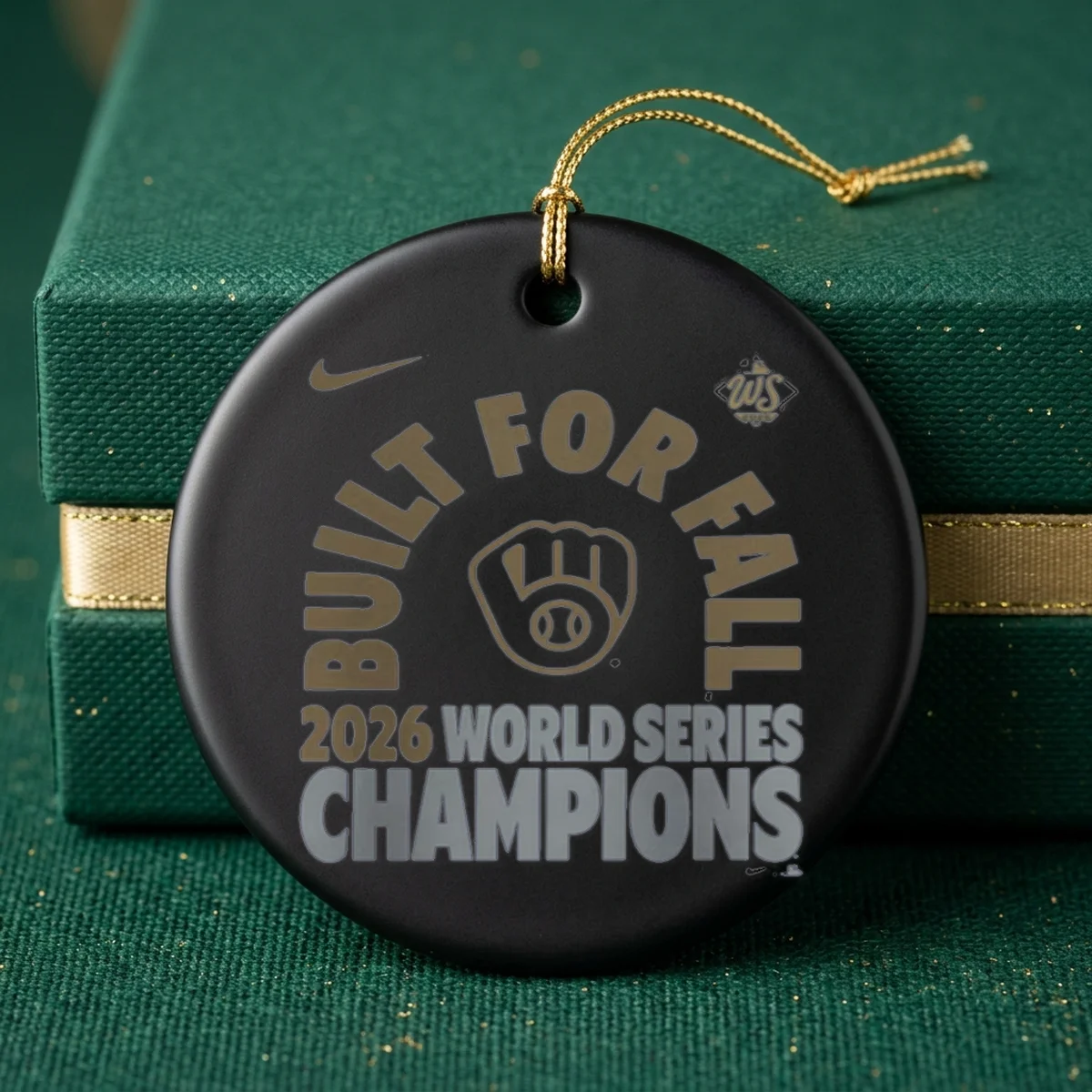 milwaukee brewers 2026 world series champions built for fall ornament Milwaukee Brewers 2026 World Series Champions Built For Fall T-Shirt - Back or Alternative Angle Mockup