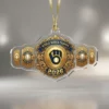 Milwaukee Brewers 2026 World Series Champions Champs Belt Custom Acrylic Ornament - Front View Main Mockup