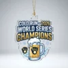 Milwaukee Brewers 2026 World Series Champions Cold Run Custom Acrylic Ornament - Front View Main Mockup
