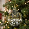 Milwaukee Brewers 2026 World Series Champions Commissioner Trophy Gold Laurels Acrylic Ornament - Front View Main Mockup