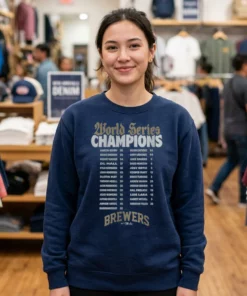 Milwaukee Brewers 2026 World Series Champions Roster T-Shirt - Back or Alternative Angle Mockup