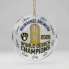 Milwaukee Brewers 2026 World Series Champions Signature Roster Custom Acrylic Ornament - Front View Main Mockup