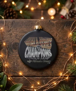 Milwaukee Brewers 2026 World Series Champions Stack T-Shirt - Lifestyle Model Mockup