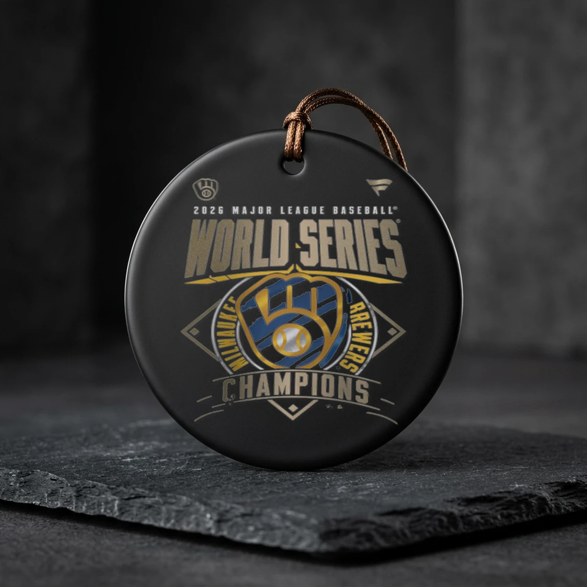 milwaukee brewers fanatics 2026 world series champions locker room ceramic ornament Milwaukee Brewers Fanatics 2026 World Series Champions Locker Room T-Shirt - Back or Alternative Angle Mockup