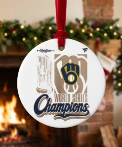 Milwaukee Brewers Fanatics 2026 World Series Champions Parade T-Shirt - Lifestyle Model Mockup
