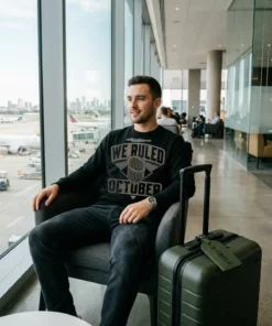 Milwaukee Brewers Fanatics 2026 World Series Champions Ruled October T-Shirt - Lifestyle Model Mockup