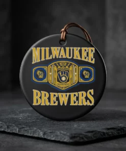 Milwaukee Brewers Homage 2026 World Series Champions Champs Belt T-Shirt - Close-up Graphic Detail Mockup