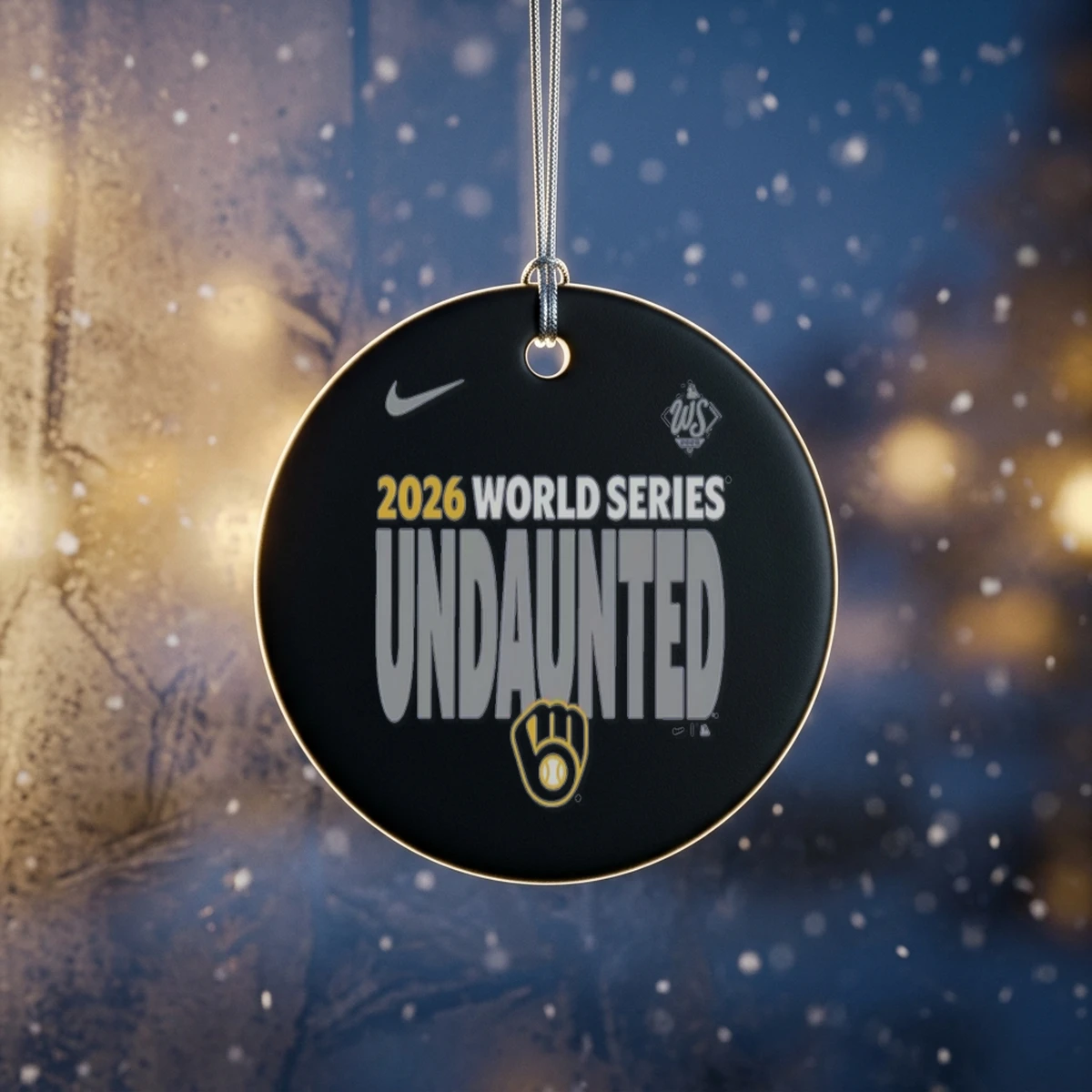 milwaukee brewers nike 2026 world series undaunted ornament Milwaukee Brewers Nike 2026 World Series Undaunted T-Shirt - Back or Alternative Angle Mockup