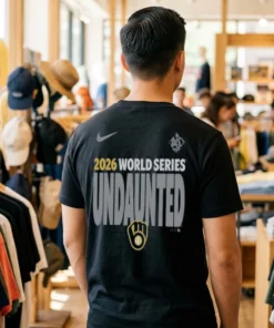 Milwaukee Brewers Nike 2026 World Series Undaunted T-Shirt - Front View Main Mockup