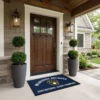 Milwaukee Brewers Retro Ball-In-Glove Logo Navy Gold Doormat - Front View Main Mockup