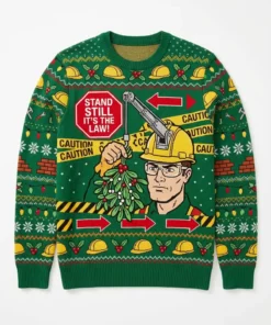 mistletoe helmet full contact kissing ugly christmas sweater 1