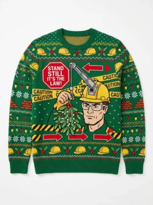 mistletoe helmet full contact kissing ugly christmas sweater 1