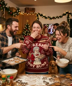 mrs claus thirst trap baking kitchen ugly christmas sweater 3