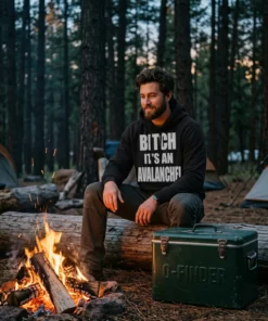 nathan fuckin mackinnon bitch it s an avalanche black hoodie campfire twilight