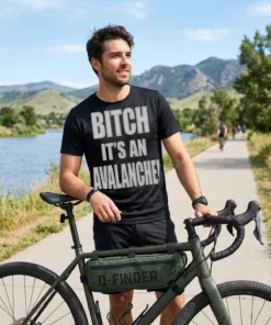 nathan fuckin mackinnon bitch it s an avalanche black tshirt gravel bike