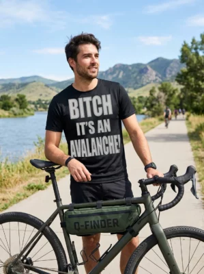 nathan fuckin mackinnon bitch it s an avalanche black tshirt gravel bike
