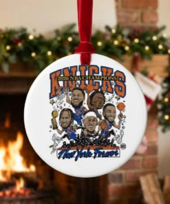 New York Knicks 2026 NBA Champions Players Signatures Shirt Ornament - Back or Alternative Angle Mockup
