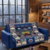 New York Mets Citi Field 2x World Series Champions Legends Facsimile Signatures Fleece Throw Blanket - Front View Main Mockup