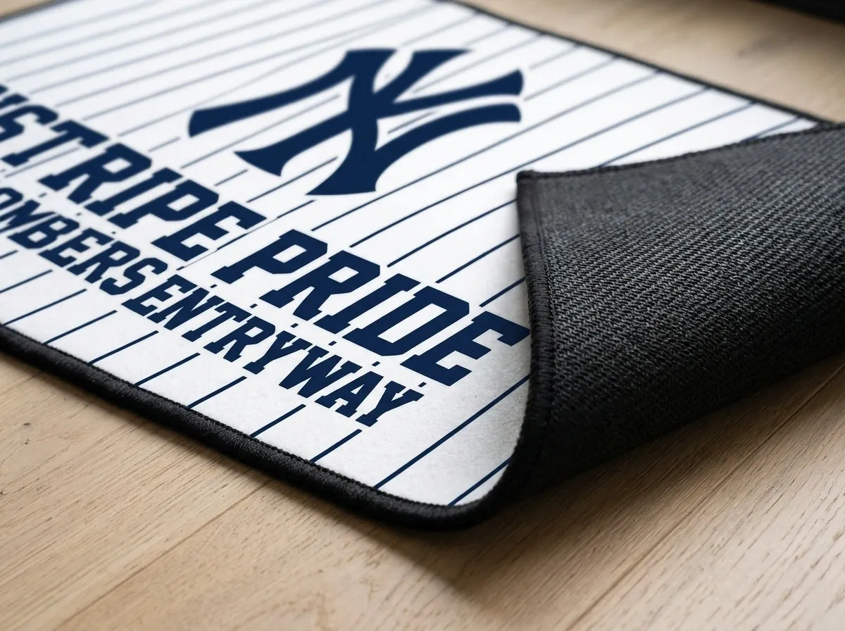 New York Yankees Pinstripe Pride Bronx Bombers Welcome Mat - Design Preview