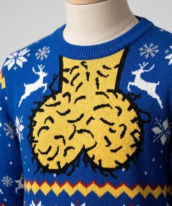 novelty adult humor christmas ugly jumper naughty reindeer holiday party crewneck sweater 1