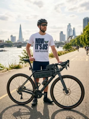 now it s us dallas wings playoffs 2026 white tshirt bike commuter