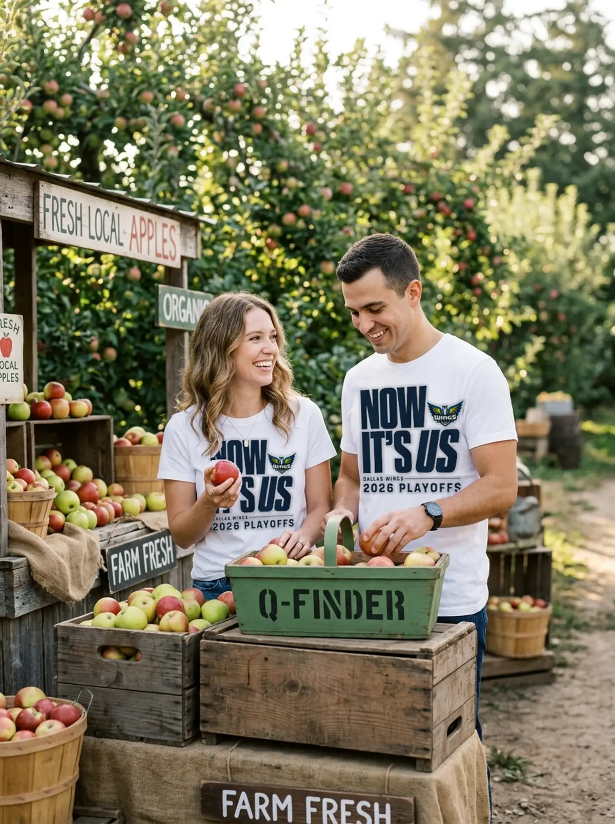 now it s us dallas wings playoffs 2026 white tshirt farmers market couple now it s us dallas wings playoffs 2026 white tshirt farmers market couple