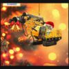 oilfield drill rig santa hat christmas lights industrial keepsake ornament 1