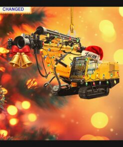 oilfield drill rig santa hat christmas lights industrial keepsake ornament 1
