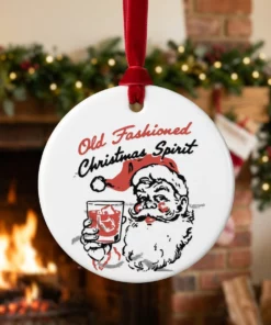 Old Fashioned Christmas Spirit T-Shirt - Lifestyle Model Mockup