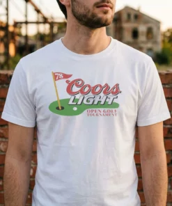 Open Golf Tournament Coors Light T-Shirt - Front View Main Mockup