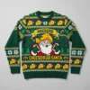 Packers Cheesehead Santa Festive Ugly Christmas Sweater - Front View Main Mockup