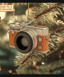photographer vintage camera flat 2d acrylic christmas tree ornament 3