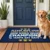 Please Wipe Your Paws And Bark For The 2026 World Champions Rays Doormat - Front View Main Mockup