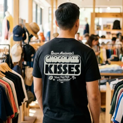 Queen Aminata - Chocolate Kisses T-Shirt - Front View Main Mockup