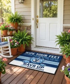 Raymond Mascot Wipe Your Feet Tampa Bay Rays 2026 Doormat - Front View Main Mockup