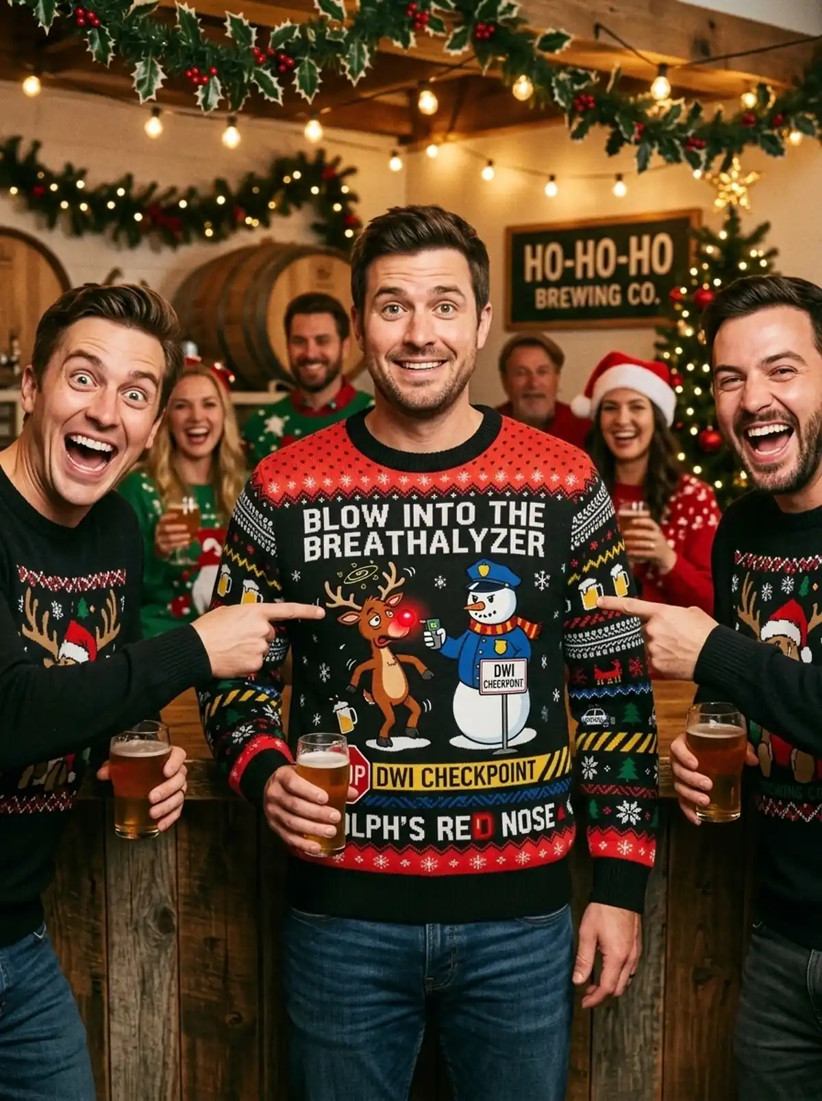 reindeer walk of shame rudolph red nose dwi ugly christmas sweater 3 reindeer walk of shame rudolph red nose dwi ugly christmas sweater 3
