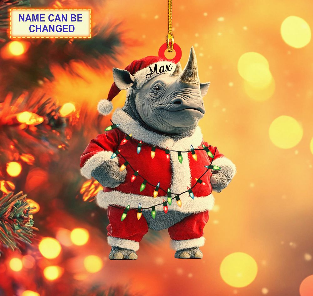 rhino red christmas costume safari wildlife holiday hanging tree ornament 1 rhino red christmas costume safari wildlife holiday hanging tree ornament 1
