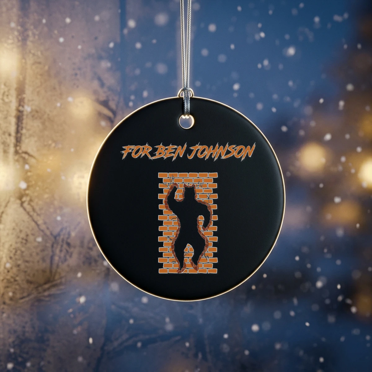 run through brick wall for ben johnson ornament RUN THROUGH BRICK WALL FOR BEN JOHNSON Shirt - Back or Alternative Angle Mockup