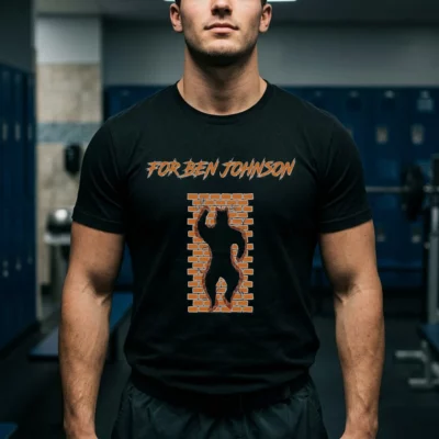 RUN THROUGH BRICK WALL FOR BEN JOHNSON Shirt - Front View Main Mockup