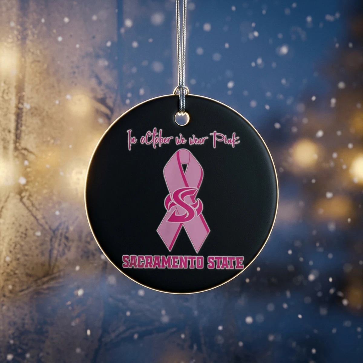 sacramento state hornets football in october we wear pink ornament sacramento state hornets football in october we wear pink ornament