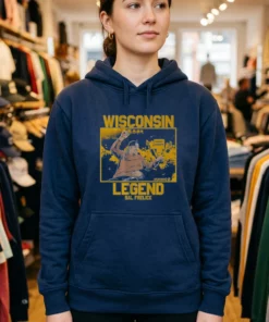 Sal Frelick Wisconsin Legend T-Shirt - Close-up Graphic Detail Mockup