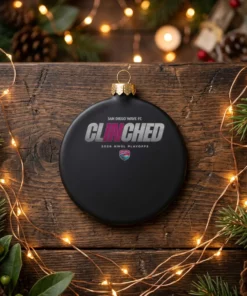 san diego wave fc clinched 2026 playoffs wht black ornament