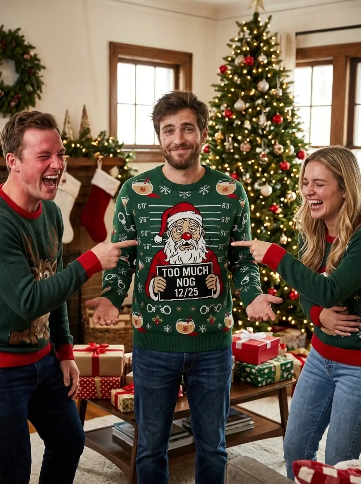 santa drunk tank christmas morning mugshot ugly christmas sweater 3 santa drunk tank christmas morning mugshot ugly christmas sweater 3