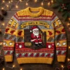 Santa On The Naughty Step Holiday Timeout Ugly Christmas Sweater - Front View Main Mockup