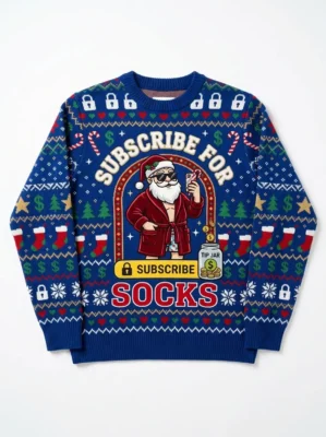 santa onlyfans exclusive content behind the velvet rope ugly christmas sweater 1