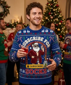 santa onlyfans exclusive content behind the velvet rope ugly christmas sweater 2
