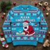 Santa Yelling At Smart Speaker Alexa Find My Elves Ugly Christmas Sweater - Front View Main Mockup