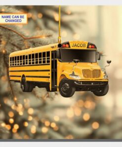 school bus driver transportation keepsake christmas tree hanging ornament 2