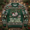 Screaming Possum Chaos Trash King Holiday Ugly Christmas Sweater - Front View Main Mockup