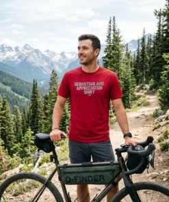 sebastian aho appreciation red tshirt gravel bike